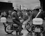 Click to view big image Policing the march